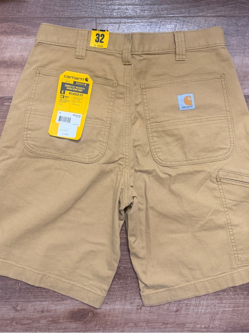 Carhartt Tan Relaxed Fit Utility Cargo Shorts - 32